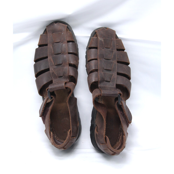 Bass Fishermen Sandals Mens Size 10.5 M Brown Leather Jakson Strap Comfort Shoes main image 6